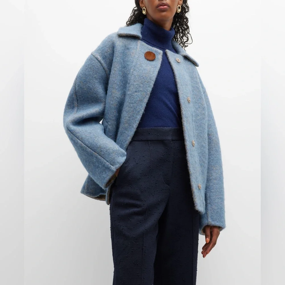 Like new Tory Burch Snap-Front Double-Face Wool $1,798
